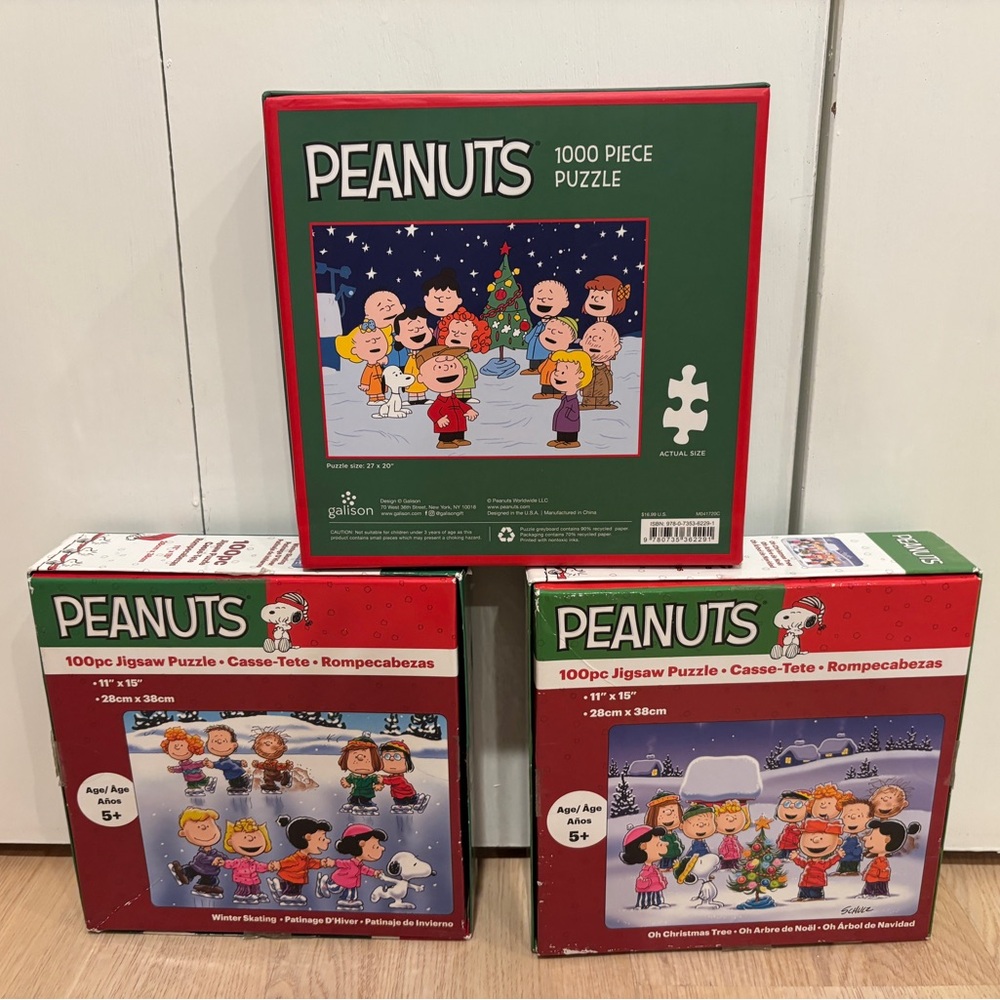 Snoopy Peanuts jigsaw puzzles - 100 and 1,000 pieces